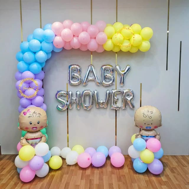 Simple Balloon Arch for Baby Shower