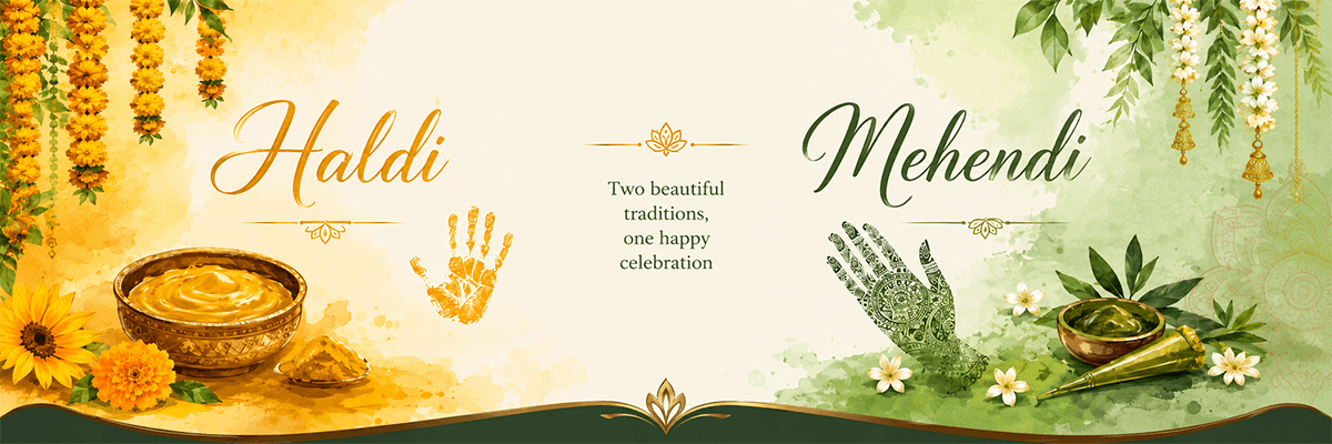 Haldi and Mehendi — two beautiful traditions, one happy celebration