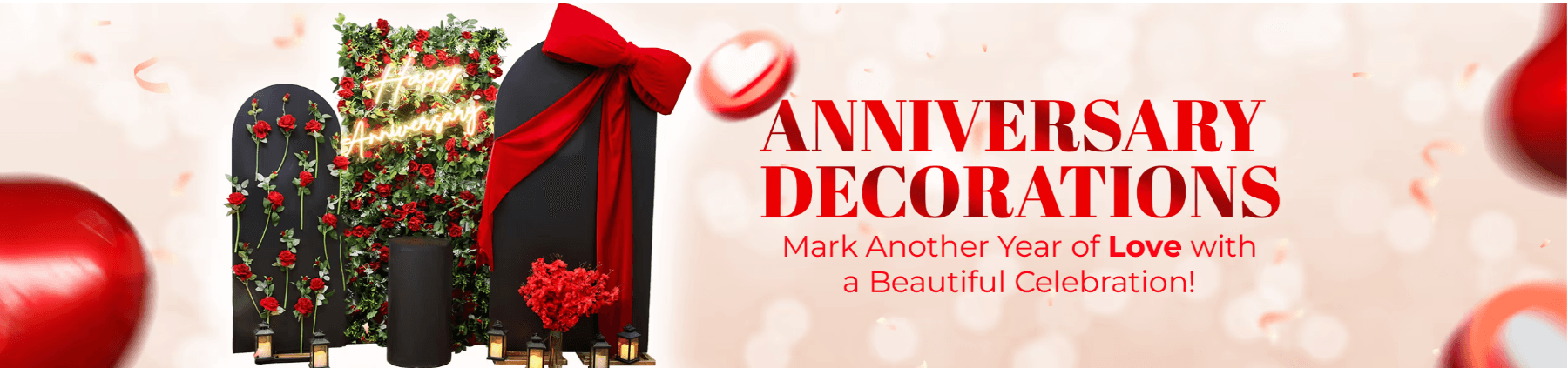 Anniversary Decoration example setup by DKG Party Events