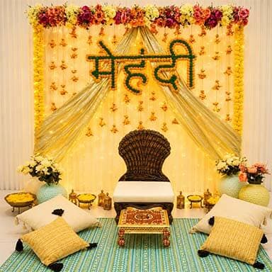 Pooja Backdrop Setup inspiration 1