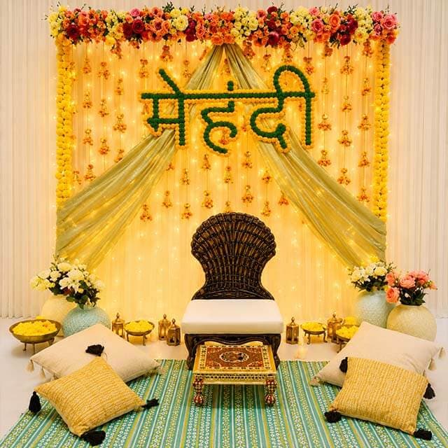 Pooja Backdrop Setup inspiration 2