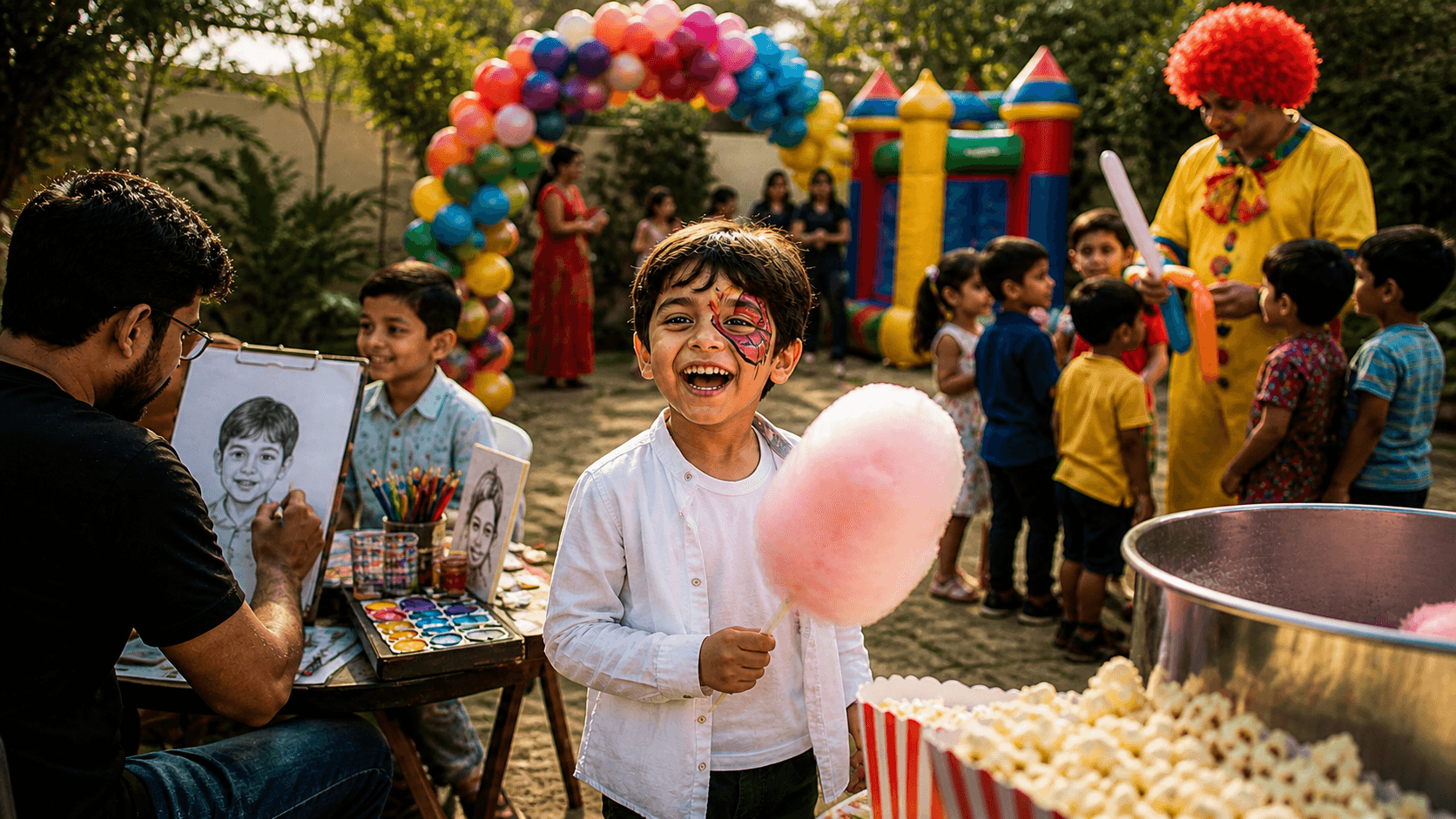 Kids birthday activities banner