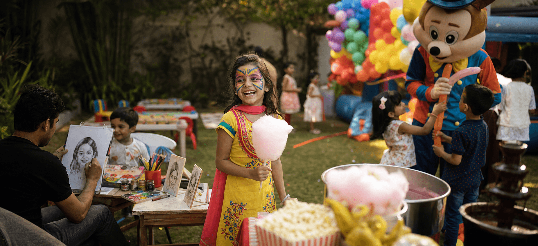 Kids birthday activities banner