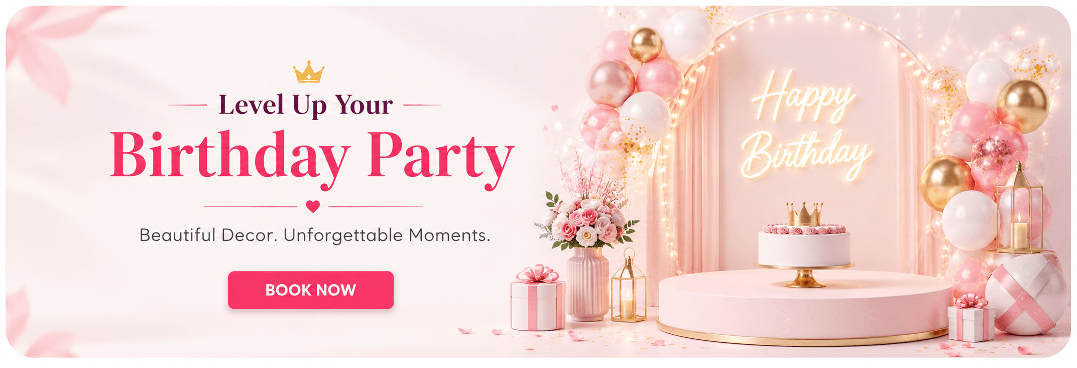 Birthday party decoration banner