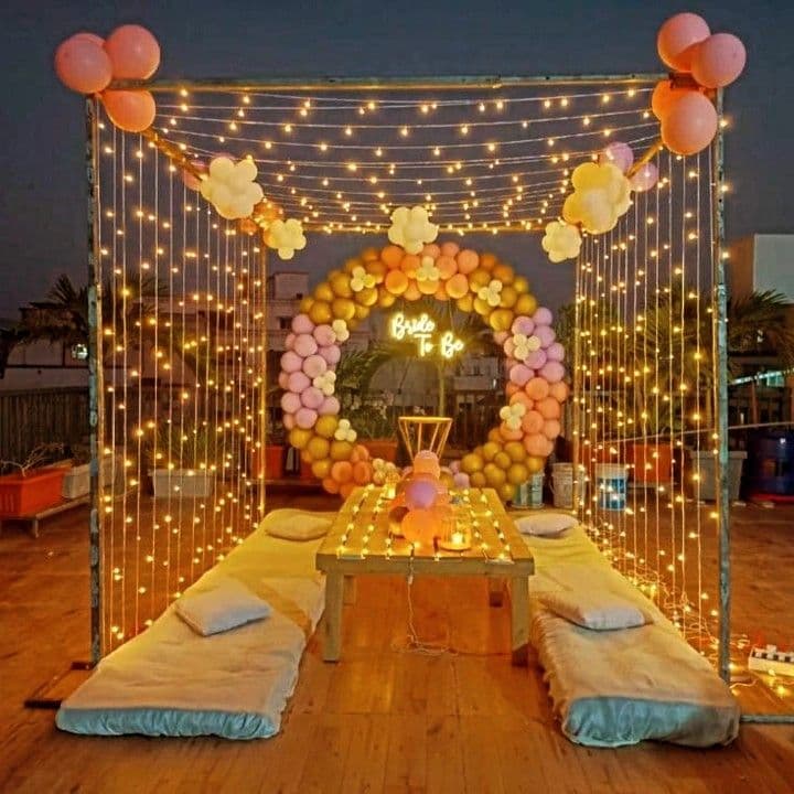Premium Purple and Silver Bridal Shower Decor